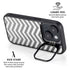 Silver Chevron iPhone 15 Kickstand Case